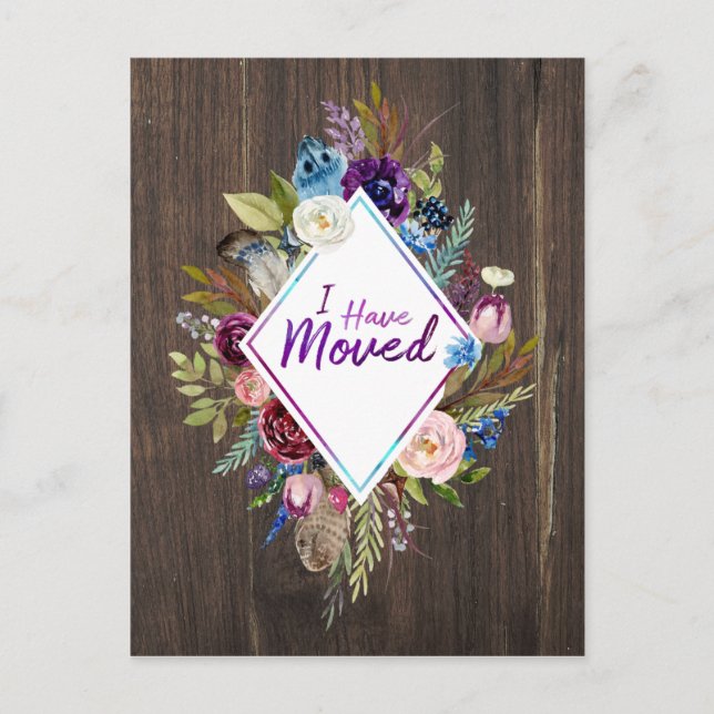 Free Spirit I Have Moved Postcard (Front)