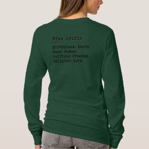 Free Spirit: Long Sleeve Crew Neck T-Shirt