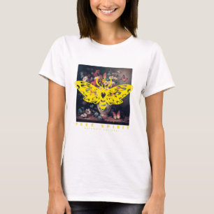 Free Spirit Moth and Flower Vase T-Shirt
