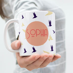 Free Spirit Personalised Bird Mug