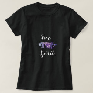 Free Spirit purple feather illustration T-Shirt