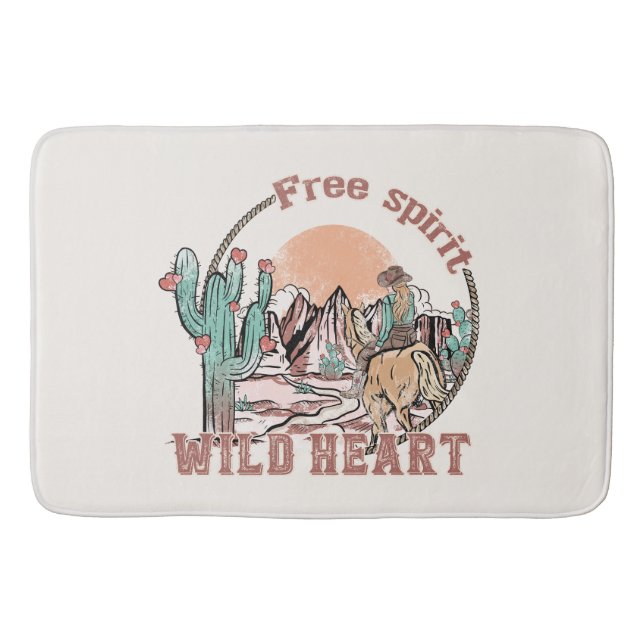 Free Spirit, Wild Heart Bath Mat (Front)