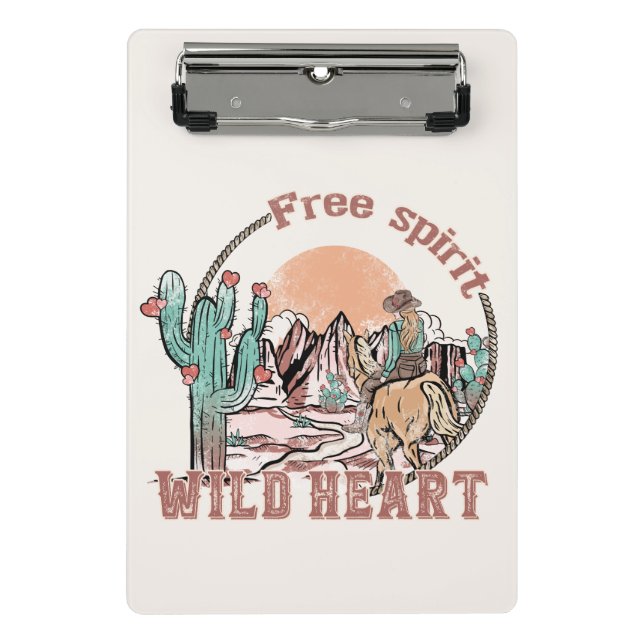 Free Spirit, Wild Heart Mini Clipboard (Front)