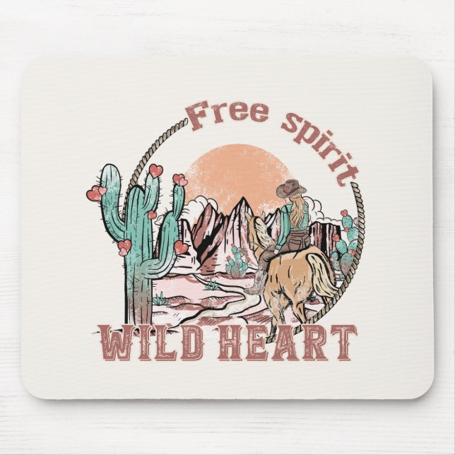 Free Spirit, Wild Heart Mouse Mat (Front)