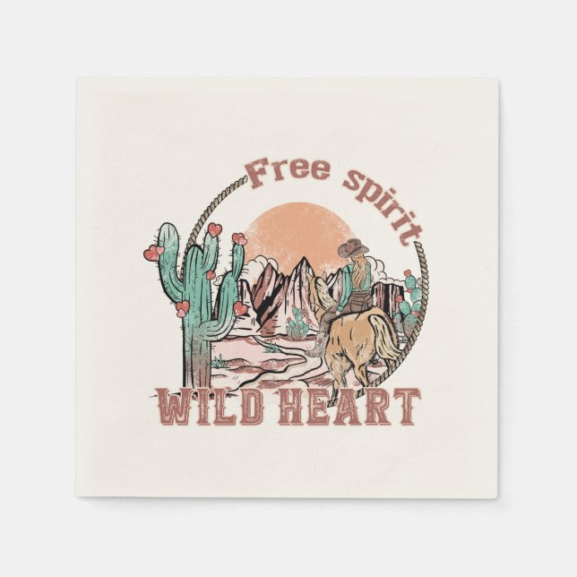 Free Spirit, Wild Heart Napkin (Front)
