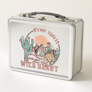Free Spirit, Wild Heart Western Country Metal Lunch Box