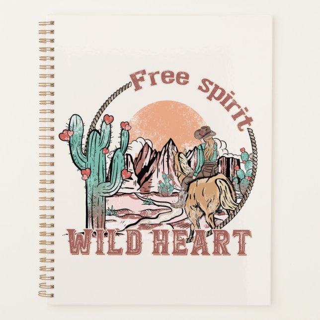 Free Spirit, Wild Heart | Western Country Planner (Front)