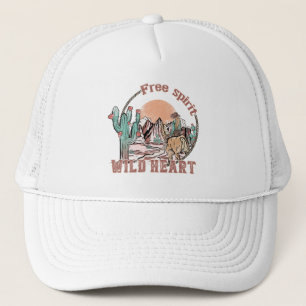 Free Spirit, Wild Heart   Western Country Trucker Hat