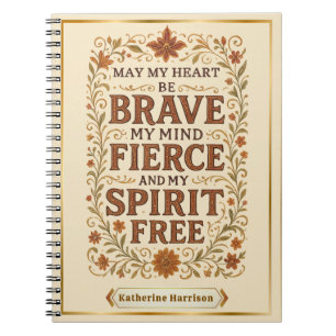 Free-Spirited Bohemian Affirmation Quote Art Notebook