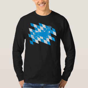 Free State Of Bavaria Flag - Dachshund King 2 - Fa T-Shirt