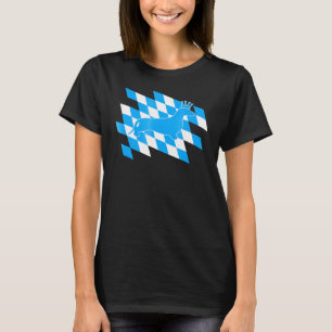 Free State Of Bavaria Flag - Dachshund King 2 - Fa T-Shirt