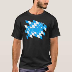 Free State Of Bavaria Flag - Dachshund King 2 - Fa T-Shirt