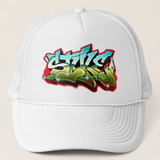 free style graffiti trucker hat (Front)