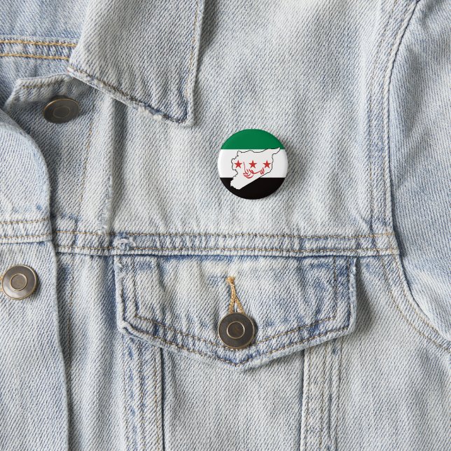 Free Syria سورية حرة 3 Cm Round Badge (In Situ)