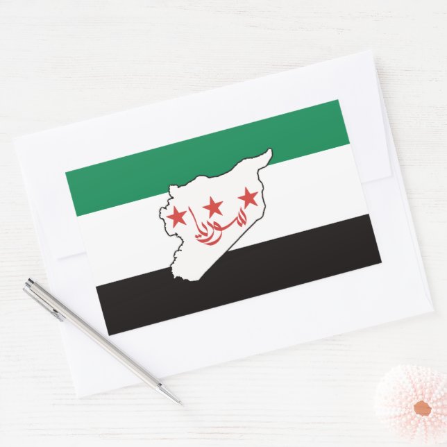 Free Syria سورية حرة Rectangular Sticker (Envelope)