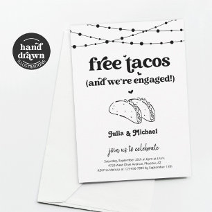 Free Taco Funny Engagement Party Invitation