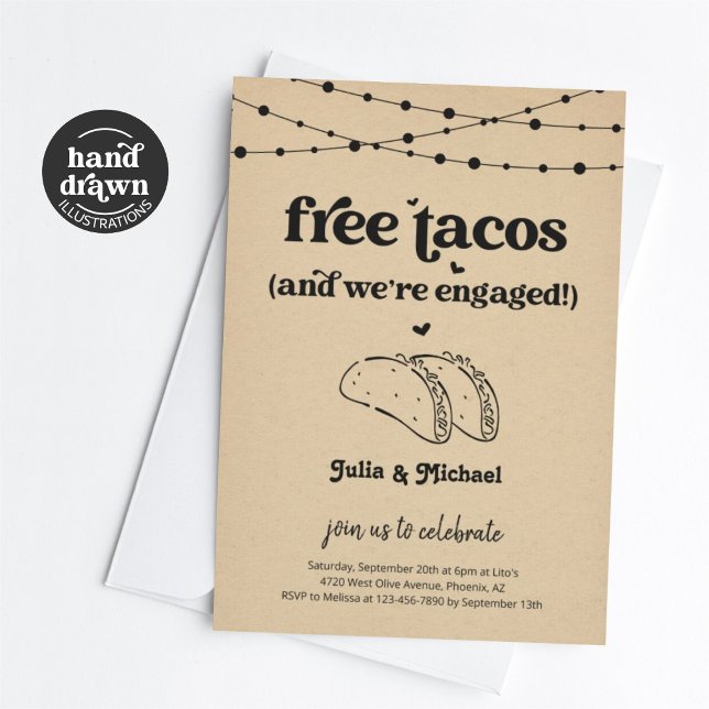 Free Taco Funny Engagement Party Invitation (Creator Uploaded)