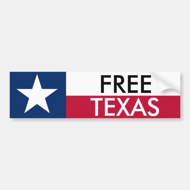 Free Texas Bumper Sticket Bumper Sticker (Front)