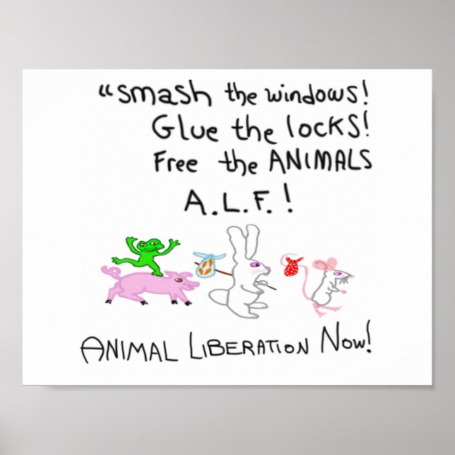 Free The ANIMALS A.L.F.! Poster (Front)