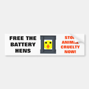 Free the Battery Hens Bumper Sticker