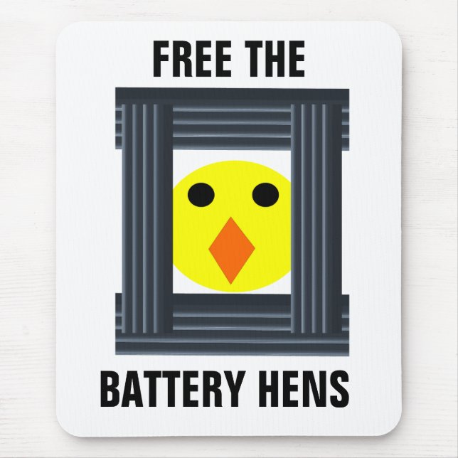Free The Battery Hens Mousepad (Front)