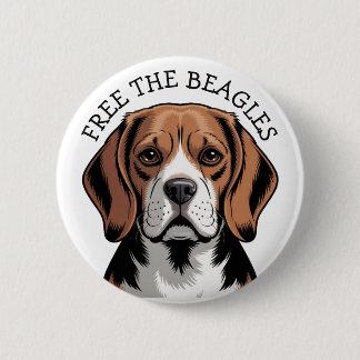 Free the Beagles, Beagle Face 6 Cm Round Badge