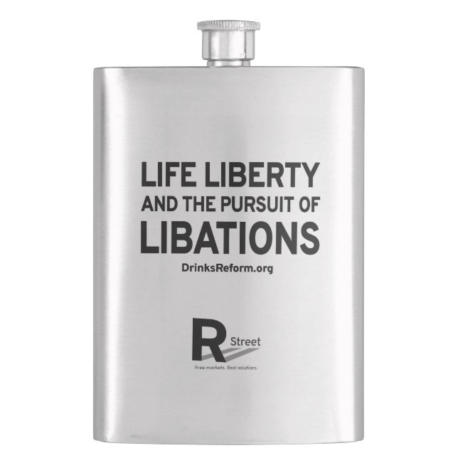Free the Booze Flask (Front)