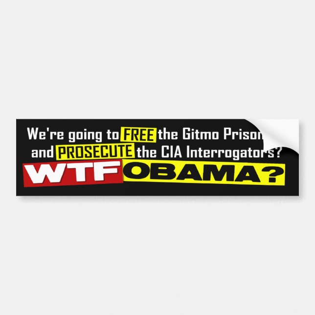 Free The Gitmo Prisoners Bumper Sticker (Front)