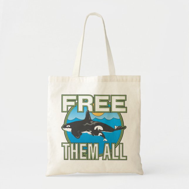 Free Them All (Whales) Tote Bag (Front)