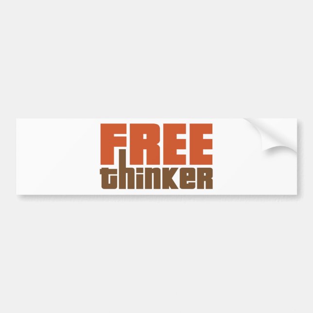 Free Thinker Bumper Sticker (Front)
