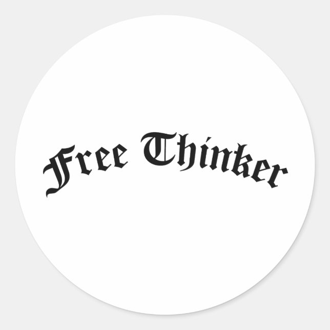 Free Thinker Classic Round Sticker (Front)