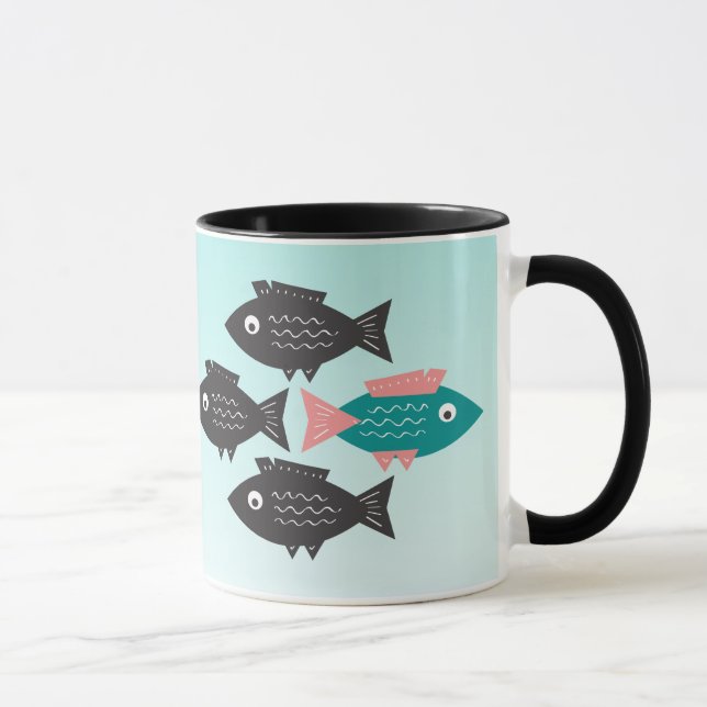 Free-Thinking Fish Motivational Saying Mug (Right)
