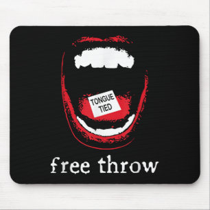 Free Throw Tongue Tied Mouse Mat