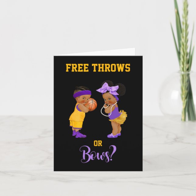 Free Throws or Bows Basketball Ba1 Card (Front)
