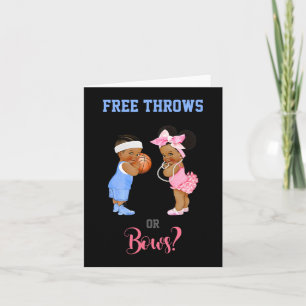 Free Throws or Bows Basketball Baby Card