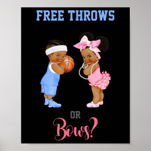 Free Throws or Bows Basketball Baby Poster