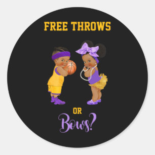 Free Throws Or Bows Bysketbyll By1 Classic Round Sticker