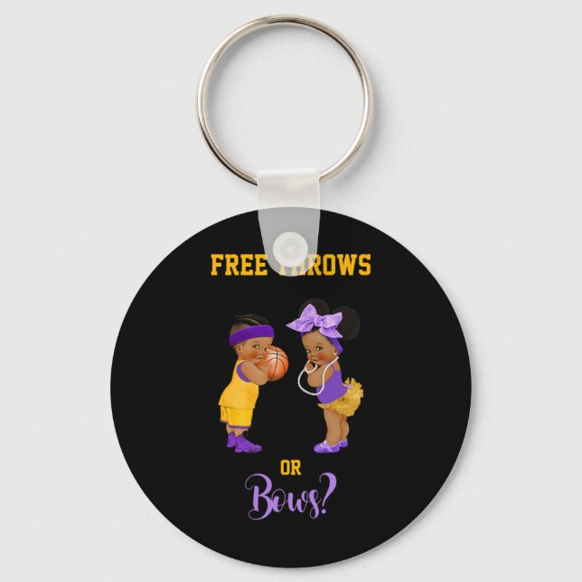 Free Throws Or Bows Bysketbyll By1  Key Ring (Front)