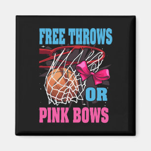 Free Throws Or Pink Bows Gender Reveal Bysketbyll  Magnet