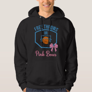 Free throws or Pink Bows gender reveal  Hoodie