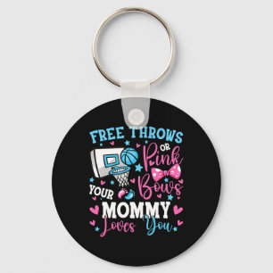 Free Throws or Pink Bows Mummy Loves You Cute Gend Key Ring