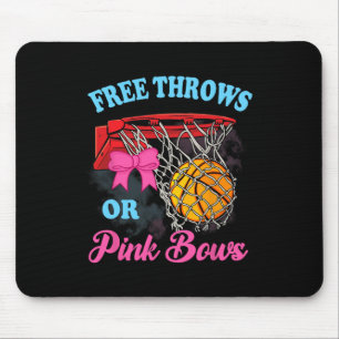Free Throws or Pink Bows Pregnancy Pink Blue Gende Mouse Mat