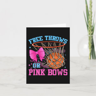 Free Throws or Pink Bows Pregnancy Pink or Blue Card