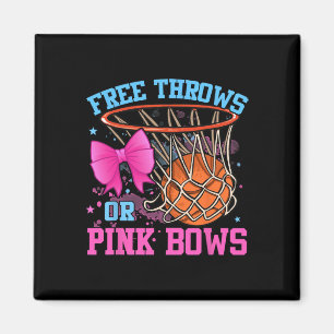 Free Throws Or Pink Bows Pregnancy Pink Or Blue Magnet