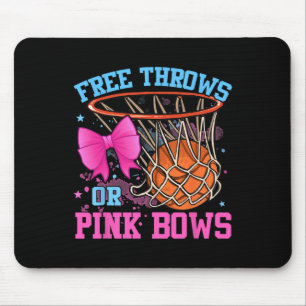 Free Throws Or Pink Bows Pregnancy Pink Or Blue Mouse Mat