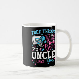 Free Throws Or Pink Bows Uncle Loves You Cute Gend Coffee Mug
