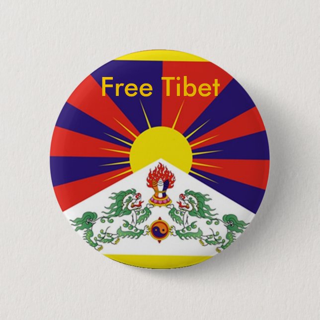 Free Tibet 6 Cm Round Badge (Front)