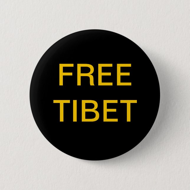FREE TIBET 6 CM ROUND BADGE (Front)