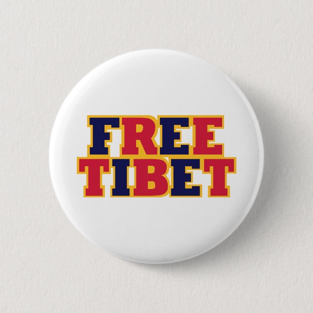 Free Tibet 6 Cm Round Badge (Front)