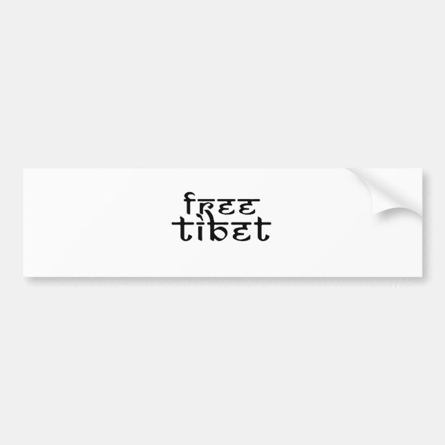 FREE TIBET BUMPER STICKER (Front)